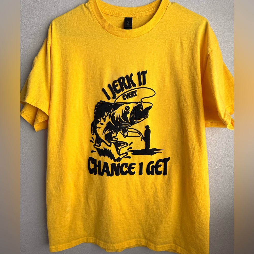Gildan Yellow Graphic Tee - Short Sleeve